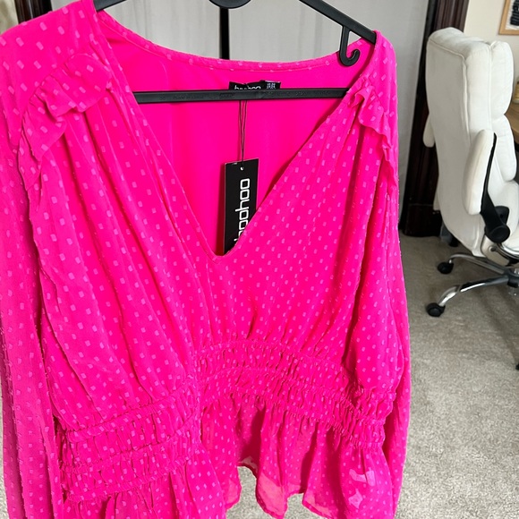 HOT PINK PEPLUM - Picture 5 of 5